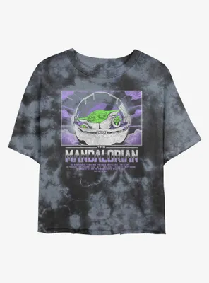 Star Wars The Mandalorian Child Light Tie-Dye Womens Crop T-Shirt