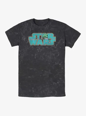 Star Wars The Mandalorian Logo Child Mineral Wash T-Shirt