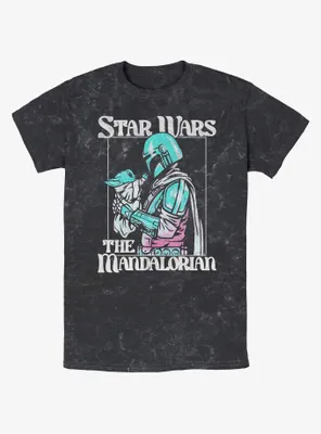Star Wars The Mandalorian Soft Pop Mando Mineral Wash T-Shirt