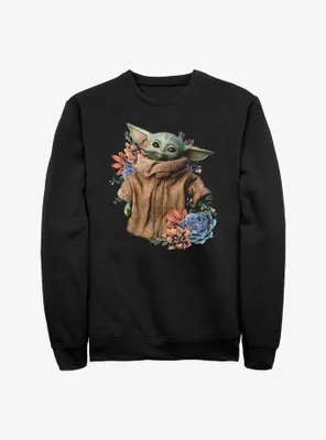 Star Wars The Mandalorian Grogu Flower Baby Sweatshirt