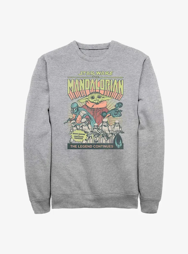 Star Wars The Mandalorian Grogu Comic Cover Sweatshirt