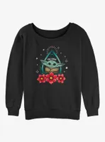 Star Wars The Mandalorian Child Planchette Womens Slouchy Sweatshirt