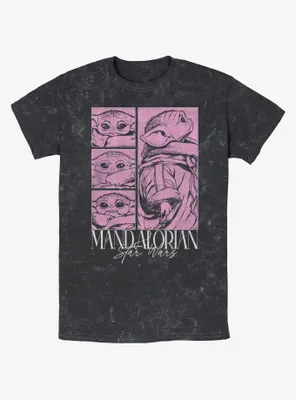 Star Wars The Mandalorian Grogu Poster Mineral Wash T-Shirt