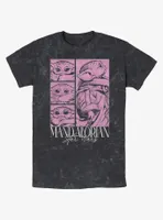 Star Wars The Mandalorian Grogu Poster Mineral Wash T-Shirt