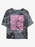 Star Wars The Mandalorian Grogu Poster Tie-Dye Womens Crop T-Shirt