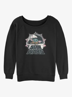 Star Wars The Mandalorian Child Logo Womens Slouchy Sweatshirt