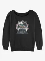 Star Wars The Mandalorian Child Logo Womens Slouchy Sweatshirt