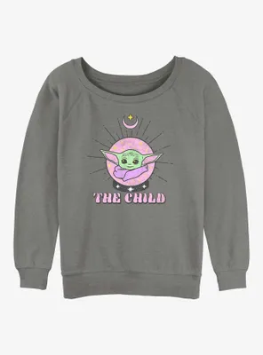 Star Wars The Mandalorian Child Orb Womens Slouchy Sweatshirt
