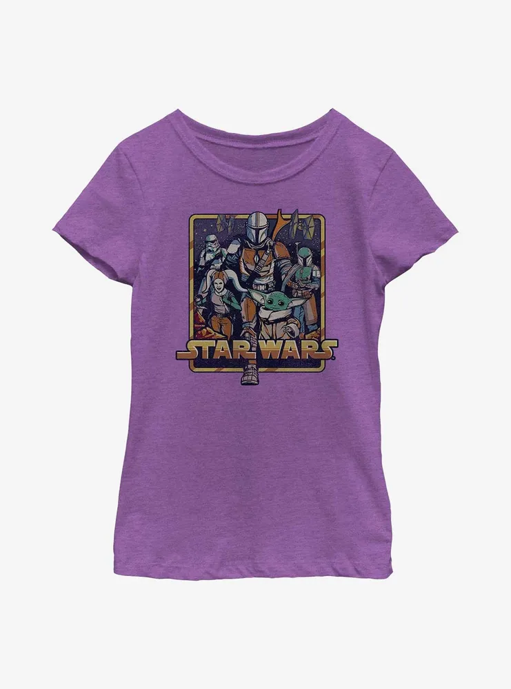 Star Wars The Mandalorian Retro Youth Girls T-Shirt