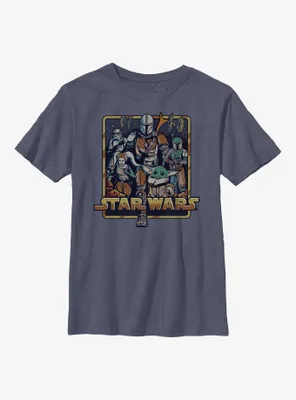 Star Wars The Mandalorian Retro Youth T-Shirt