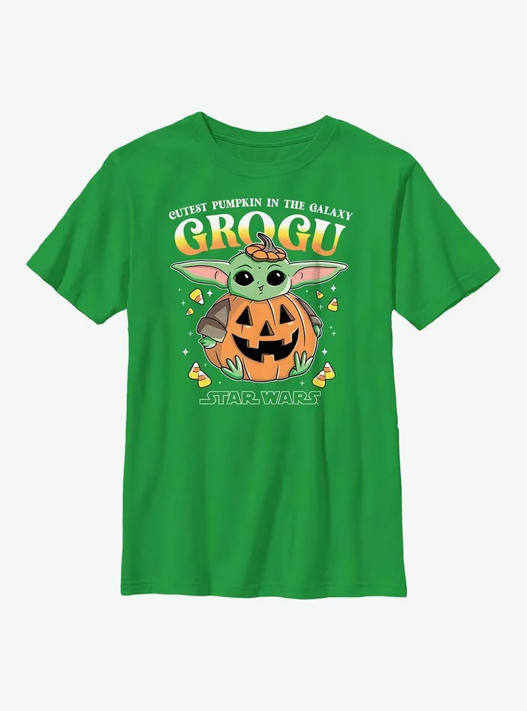 Star Wars The Mandalorian Pumpkin Grogu Youth T-Shirt