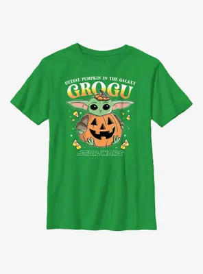 Star Wars The Mandalorian Pumpkin Grogu Youth T-Shirt