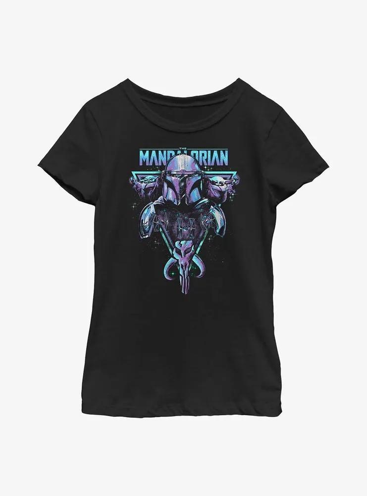 Star Wars The Mandalorian Beskar Triangle Youth Girls T-Shirt