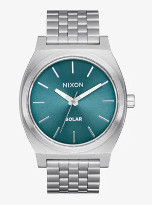 Nixon Time Teller Solar Silver x Dusty Blue Sunray Watch