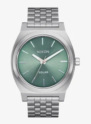 Nixon Time Teller Solar Silver x Jade Sunray Watch