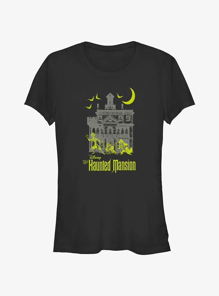 Disney Haunted Mansion Moon Night Hitchhike Girls T-Shirt