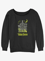 Disney Haunted Mansion Moon Night Hitchhike Girls Slouchy Sweatshirt