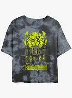 Disney Haunted Mansion Leota Toombs Crystal Ball Talking Heads Tie-Dye Girls Crop T-Shirt