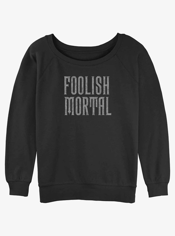 Disney Haunted Mansion Foolish Mortal Girls Slouchy Sweatshirt