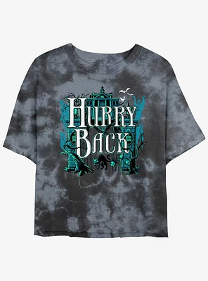 Disney Haunted Mansion Hurry Back Tie-Dye Girls Crop T-Shirt