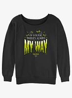 Disney Haunted Mansion Of Course There's Always My Way Girls Slouchy Sweatshirt