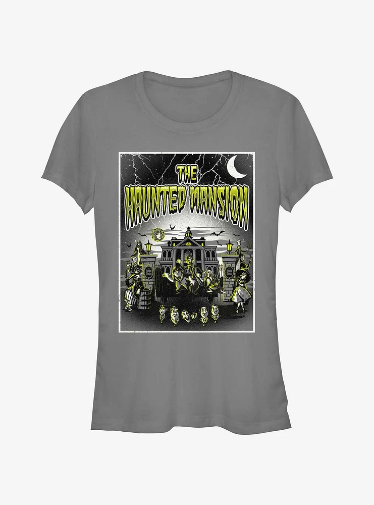 Disney Haunted Mansion Horror Poster Girls T-Shirt Hot Topic Web Exclusive