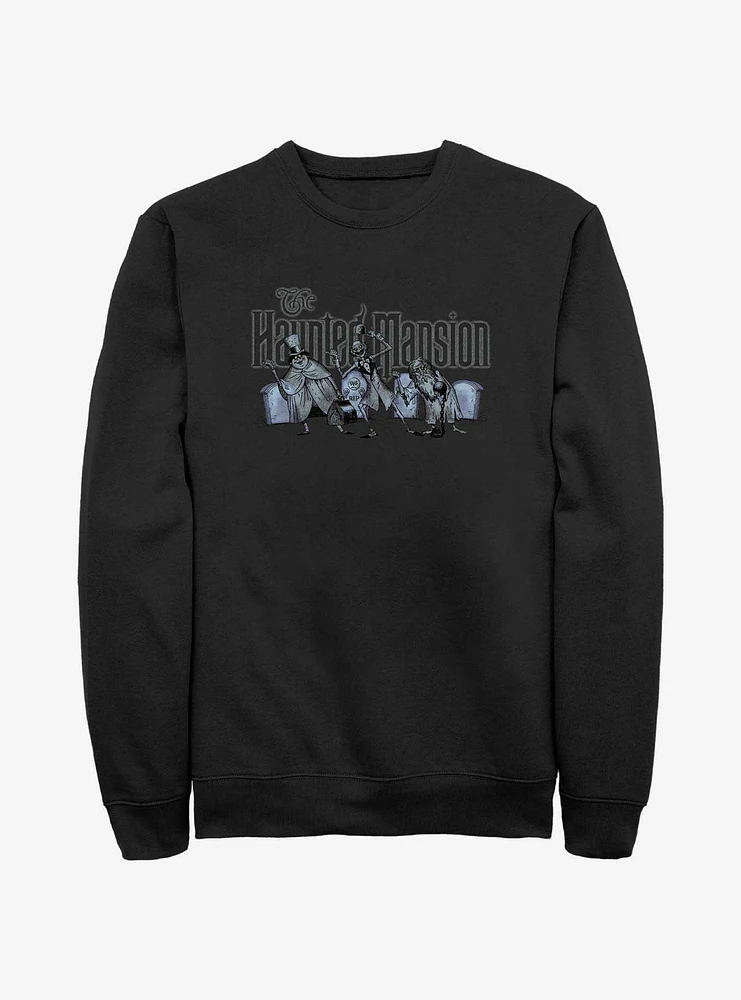 Disney Haunted Mansion Hitchhiking Ghosts Logo Sweatshirt