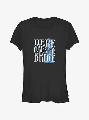 Disney Haunted Mansion Here Comes The Ghost Bride Girls T-Shirt