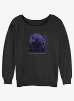 Disney Haunted Mansion Welcome Foolish Mortals Girls Slouchy Sweatshirt