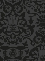 Star Wars The Dark Side Damask Charcoal Peel & Stick Wallpaper