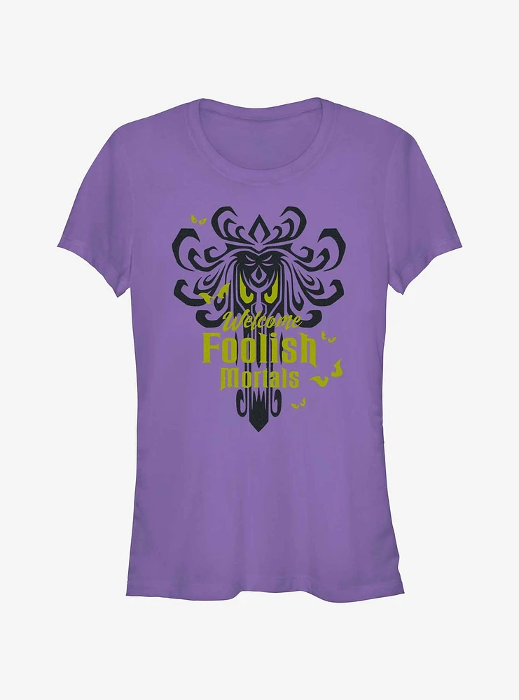 Disney Haunted Mansion Spooky Eyes Welcome Foolish Mortals Girls T-Shirt