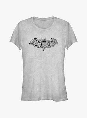 Disney Haunted Mansion Characters Within Bat Girls T-Shirt