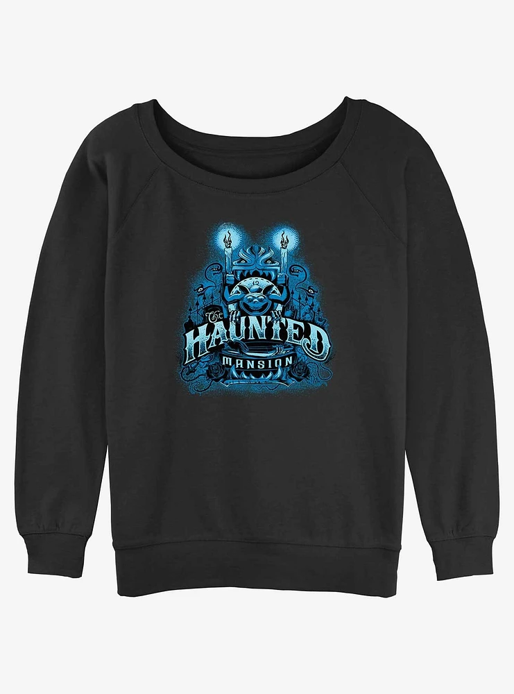 Disney Haunted Mansion Gargoyle Candles Girls Slouchy Sweatshirt