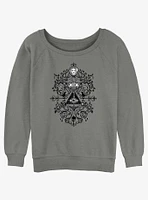 Disney Haunted Mansion Symbols Girls Slouchy Sweatshirt