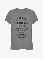 Disney Haunted Mansion Here Lies Phineas Pock Girls T-Shirt