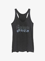 Disney Haunted Mansion Hitchhiking Ghosts Logo Girls Tank