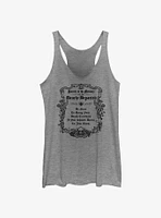 Disney Haunted Mansion Message To The Dearly Departed Girls Tank