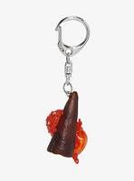 Studio Ghibli Howl's Moving Castle Calcifer on Log Figural Keychain