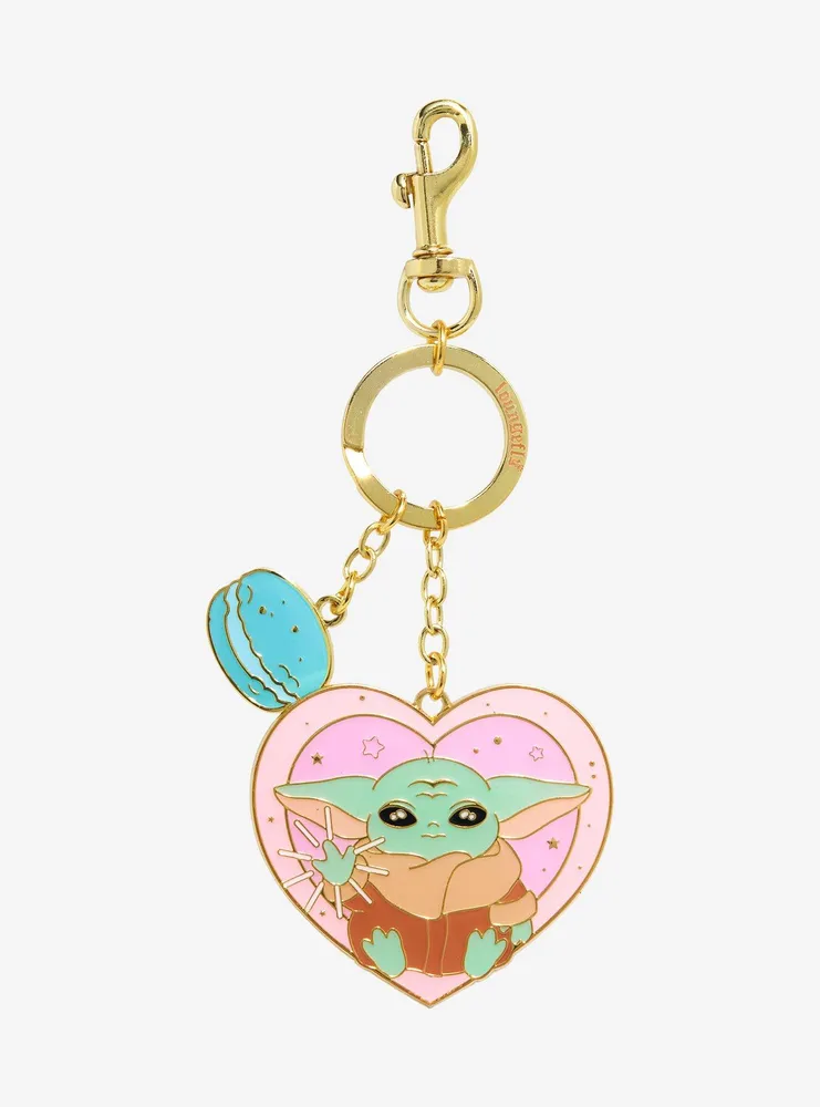 Loungefly Star Wars The Mandalorian Grogu Heart Multi-Charm Keychain - BoxLunch Exclusive