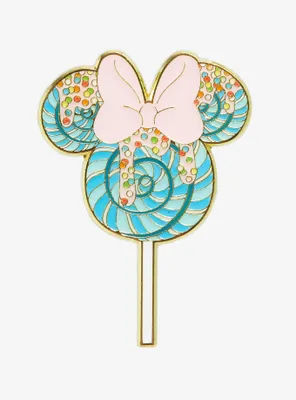 Loungefly Disney Minnie Mouse Blue Lollipop Enamel Pin - BoxLunch Exclusive
