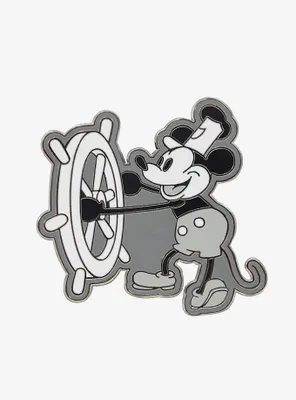 Disney 100 Mickey Mouse Steamboat Willie Outline Enamel Pin - BoxLunch Exclusive