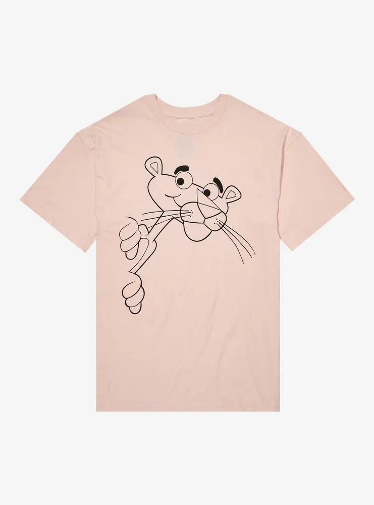 Pink Panther Peeking Outline T-Shirt