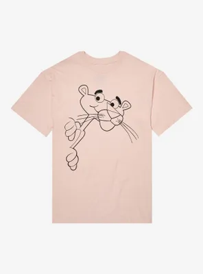 Pink Panther Peeking Outline T-Shirt