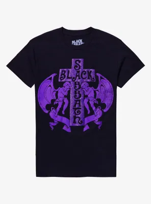 Black Sabbath Crying Angels Cross Boyfriend Fit Girls T-Shirt