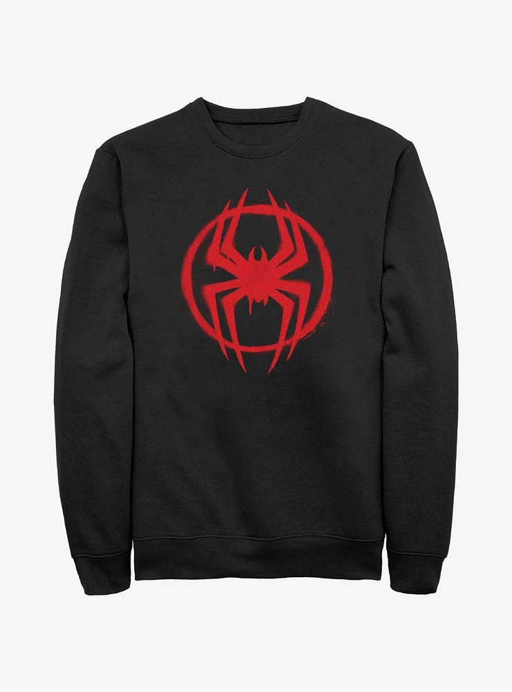 Marvel Spider-Man Spray Circle Symbol Sweatshirt