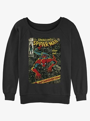 Marvel Spider-Man Comic 100th Anniversary Cover Girls Slouchy Sweatshirt