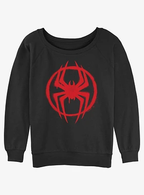 Marvel Spider-Man Spray Circle Symbol Girls Slochy Sweatshirt