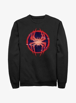 Marvel Spider-Man Glitch Spider Symbol Sweatshirt