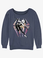 Marvel Spider-Man Sketch Spider-Gwen Girls Slochy Sweatshirt