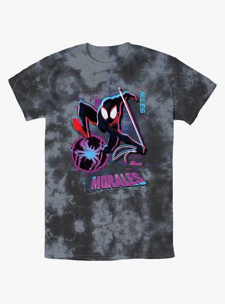 Marvel Spider-Man Miles Morales Street Swing Tie-Dye T-Shirt